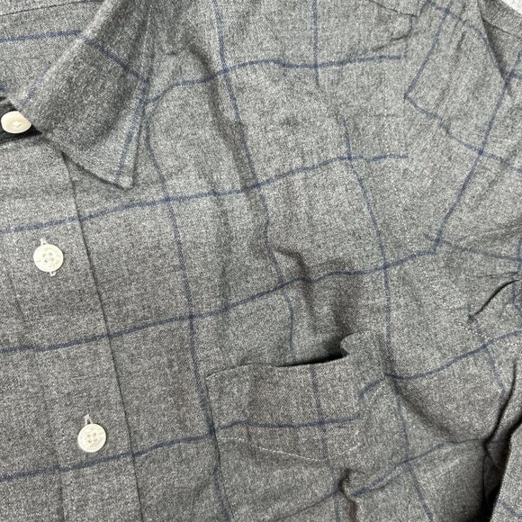 UNTUCKit Angelus Shirt Mens S Reg Fit Gray Window Pane Long Sleeve Button Up New - Picture 5 of 11